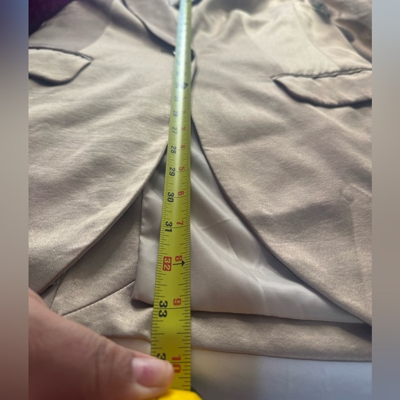 Madewell women’s BlazerTaupe Gold Satin Shawl Collar Zise 16W NEW - Picture 14 of 16